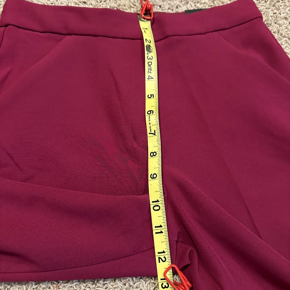 NWT Express Editor High Rise Flare Pants - 4R - Berry - Picture 10 of 14